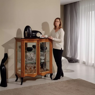 Vitrinekast Klassieke meubels Woonkamerkasten dressoir Italië.