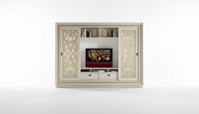 TV-meubel Massief hout Modern TV-kast Woonkamerwand Echt hout Nieuw