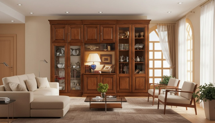 Wandmeubel Italiaanse houten meubelen Ontwerper wandkasten Woonkamer Nieuw