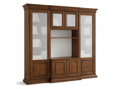Tv-meubel wandmeubel tv-kast massief hout klassiek