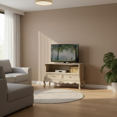 Sideboard tv woonkamer TV-standaard design beige houten rekken Italië nieuw