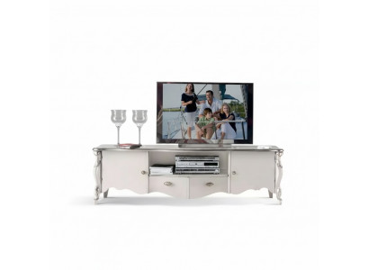 TV-standaard RTV Lowboard Klassiek Wit Hout Modern Woonkamer Nieuw