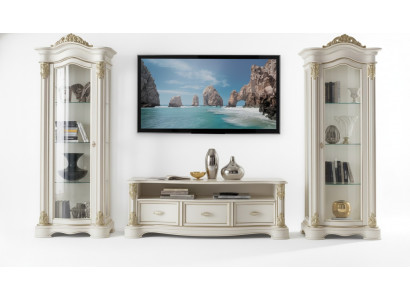 Woonkamer RTV vitrine dressoir commode kast groep XXL set 3-delig. Woonkamer RTV vitrine dressoir commode kast groep XXL set van 3 stuks.
