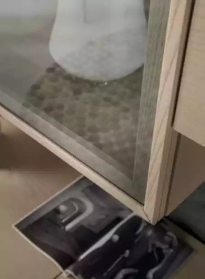 Ontwerp woonkamerset vitrine wandplanken woonwand rekken kasten 4-delig.