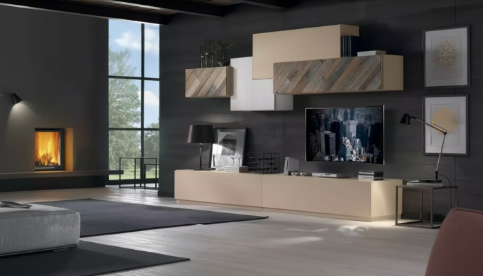 Woonkamer compleet set TV-meubel kast wandmeubel luxe nieuw