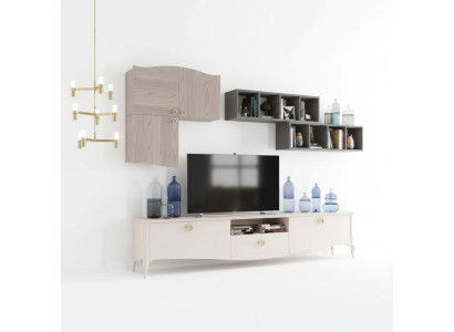 Wandmeubel RTV wandschakel plank woonkamer houten kasten muur planken