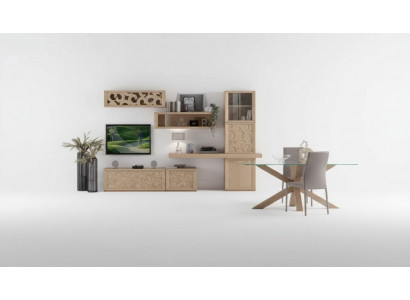Woonwand Hout Stijl Klassieke Italiaanse Woonkamer Meubels Kast