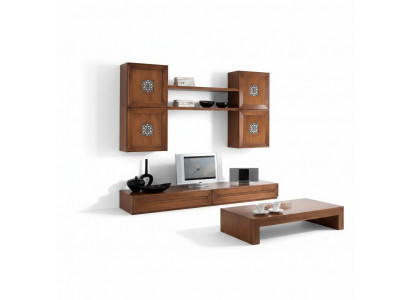 Woonkamerset Ontwerper Woonkamer Bruin Dressoir Wandmeubel Nieuw