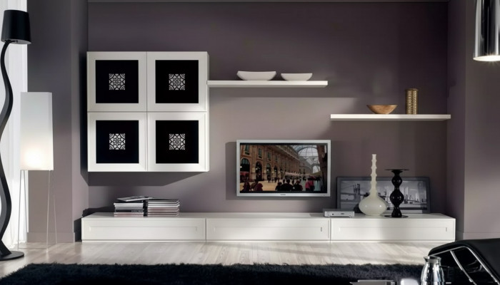 Moderne woonwand set sideboard woonkamer wandkast inrichting