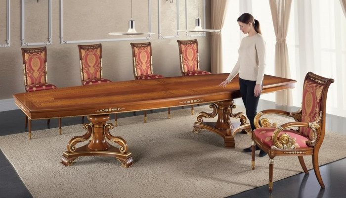 Ontwerp Luxe Tafels Eetkamer Italiaanse Meubels Tafel Bruin Eettafels Nieuw
