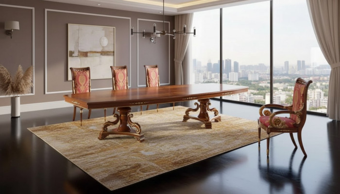 Ontwerp Luxe Tafels Eetkamer Italiaanse Meubels Tafel Bruin Eettafels Nieuw