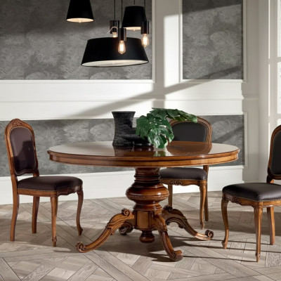 Volledige set eettafel 4x stoelen eetkamerset eetgroep houten tafel nieuw 5-delige