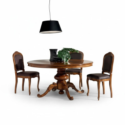 Volledige set eettafel 4x stoelen eetkamerset eetgroep houten tafel nieuw 5-delige