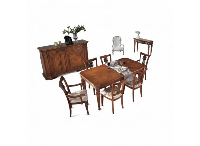 Klassieke design eettafel tafel hout eetkamerset bruin tafels nieuw