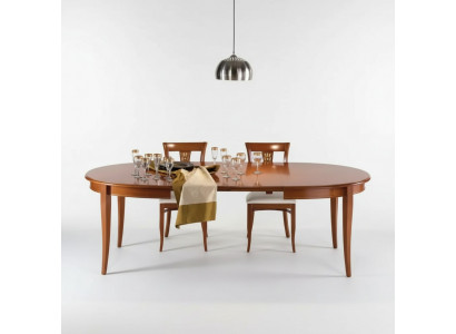 Italiaanse meubelontwerper houten tafel eetkamer 4x stoel set