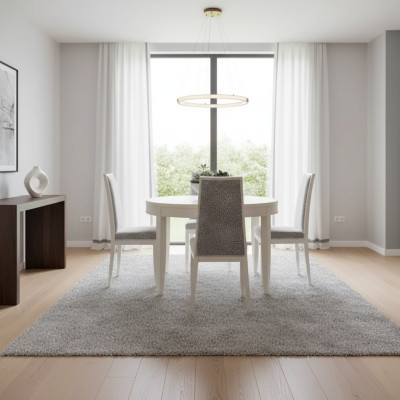 Eettafel set groep eetkamertafel set 4x stoelen hout 5-delig beige
