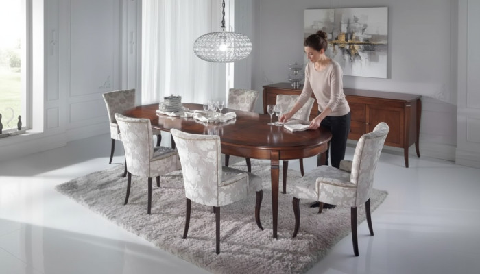 Ontwerp eetkamerset 5-delig. Meubelstoelgroep Tafel 4x Stoelen Set