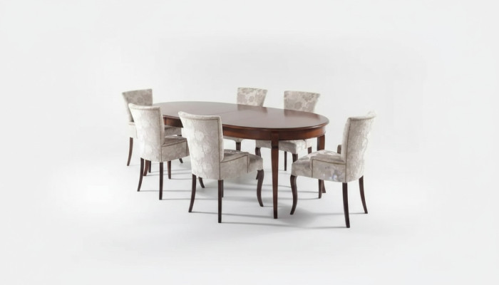 Ontwerp eetkamerset 5-delig. Meubelstoelgroep Tafel 4x Stoelen Set
