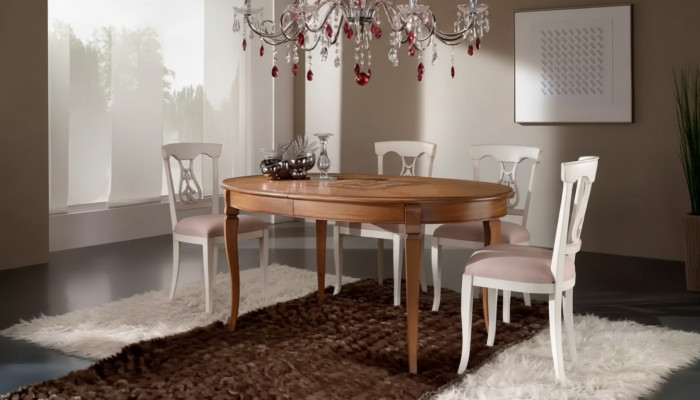 Eetset Eettafel 4 x Stoelen Set Klassieke Eetgroep Bruin 5-delig.
