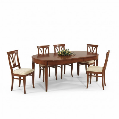 Eetkamerset Eetgroep Houten Tafel 7-delig Complete Set Eettafel 6x Stoelen