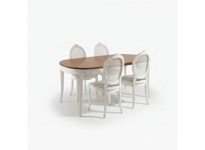 Eetkamerset Ovale tafel Eetgroep Eettafel met 4 stoelen Eetkamer