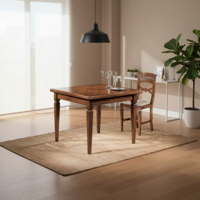 Eetkamermeubels Tafels Vierkant Hout Bruin Eettafels Massief hout Nieuw