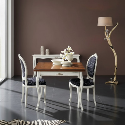 Eettafel 4x Stoelen Eetkamer Set Eethoek Tafel Set Wit Nieuw