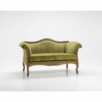 Bank 2-zits textiel hout gestoffeerde bank bankstellen design luxe nieuw bankstel