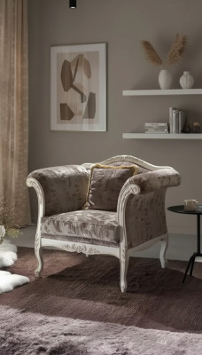 Fauteuil 1-zits beklede bankstellen Luxe design Textiel Bank Grijs Bank Nieuw