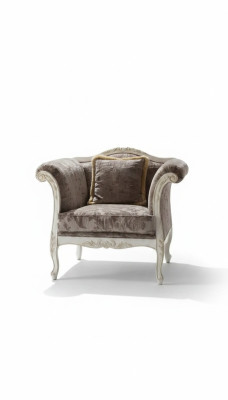 Fauteuil 1-zits beklede bankstellen Luxe design Textiel Bank Grijs Bank Nieuw