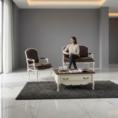 Bankstel 2-zits klassiek gestoffeerd design luxe bank banken fauteuil nieuw