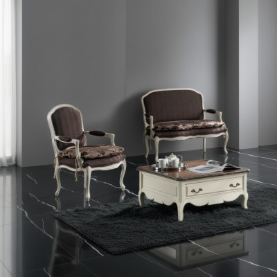 Bankstel 2-zits klassiek gestoffeerd design luxe bank banken fauteuil nieuw