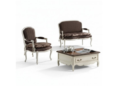 Bankstel 2-zits klassiek gestoffeerd design luxe bank banken fauteuil nieuw