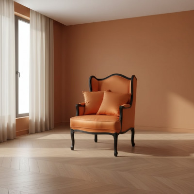 Klassieke fauteuil bank 1 zitter ontwerp textielbanken gestoffeerd nieuw
