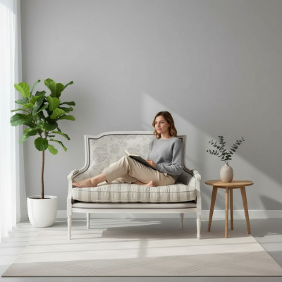 Bankstel 2-zits gestoffeerde banken Design Luxe Banken Luxe Wit Nieuw