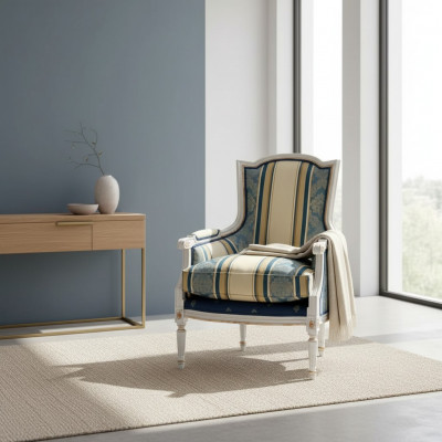 Fauteuil Bank Bekleding 1-Zits Design Luxe Bankstellen Banken Stof Nieuw