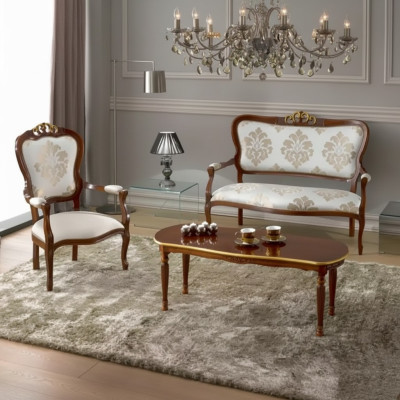 Sofa set design bankstel 2 zits fauteuil bank klassiek luxe nieuw