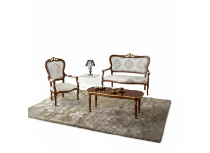 Sofa set design bankstel 2 zits fauteuil bank klassiek luxe nieuw