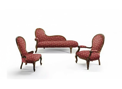 Lounge Bank Ligstoel Bekleding Liggen Klassiek Chaise Longue Club Bruin Nieuw