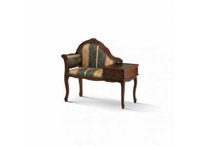 Klassieke bank bruin zitbank luxe zitmeubel stof textiel nieuw zitplaats
