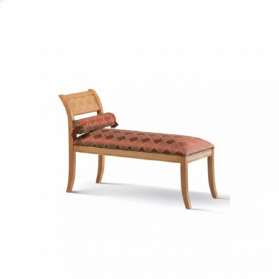 Chaise longue Klassieke meubel woonkamer designbank textiel rood
