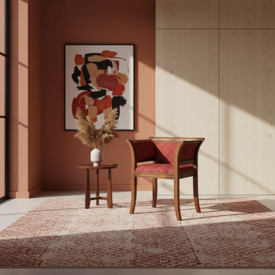 Eetkamer houten stoel met armleuning Klassiek Nieuw Ontwerp Gestoffeerde Zitting