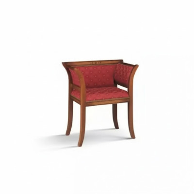 Eetkamer houten stoel met armleuning Klassiek Nieuw Ontwerp Gestoffeerde Zitting