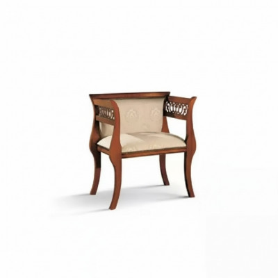 Klassieke stoel ontwerper Eetkamerstoel Luxe houten leunstoel Houten stoel
