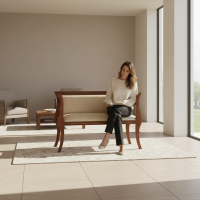 Bank Klassieke bank Luxe gestoffeerde meubels Designer zitmeubels 111x43x78