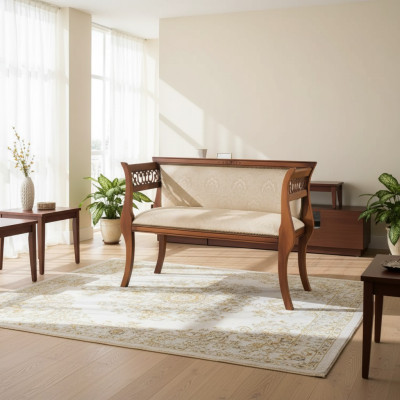 Bank Klassieke bank Luxe gestoffeerde meubels Designer zitmeubels 111x43x78