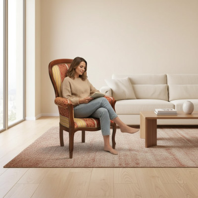 Fauteuil Eenpersoons 1-Zits Bekleding Zitting Textiel Stof Ontwerp Klassiek