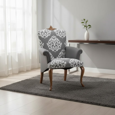 Fauteuil Woonkamer Ontwerp Elegante meubels Grijs Klassiek 1-zits Luxe