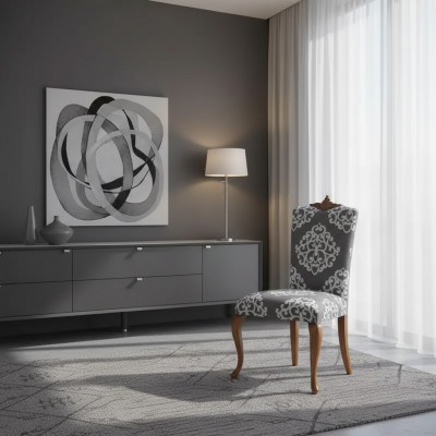 Klassieke stoelontwerper houten eetkamerstoel luxe fauteuil meubels