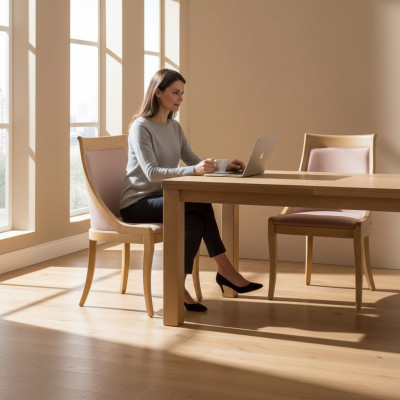 Eetkamerstoel Luxe Stof Massief Hout Ontwerp Stoelen Bekleding Klassiek